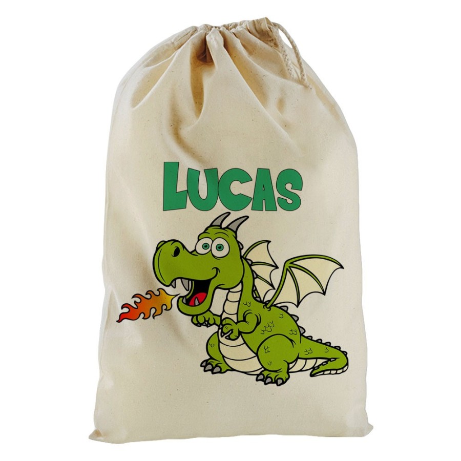 Sacchetto nascita bimbo personalizzato con nome baby draghetto Divertenti