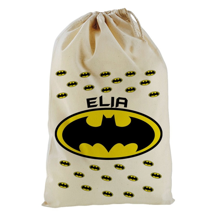 Sacchetto nascita bimbo personalizzato con nome batman Divertenti