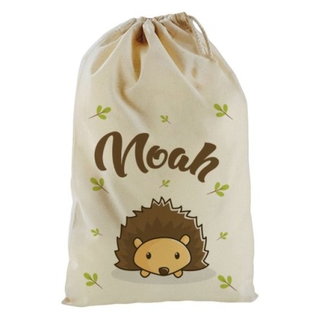 Sacchetto nascita bimbo personalizzato con nome baby riccio