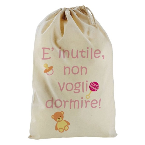 Sacchetto nascita bimbo non voglio dormire Divertenti