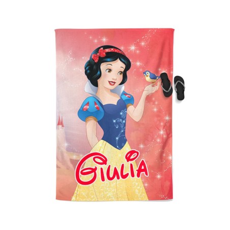 Telo mare personalizzato con nome biancaneve