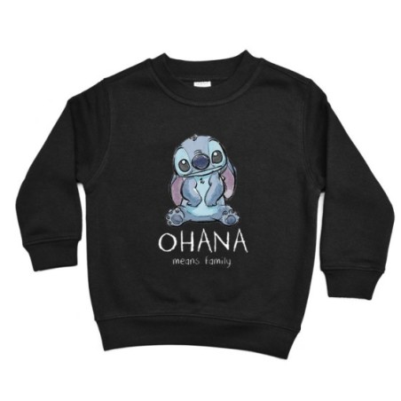 Felpa bambino con stitch ohana means family Cartoon