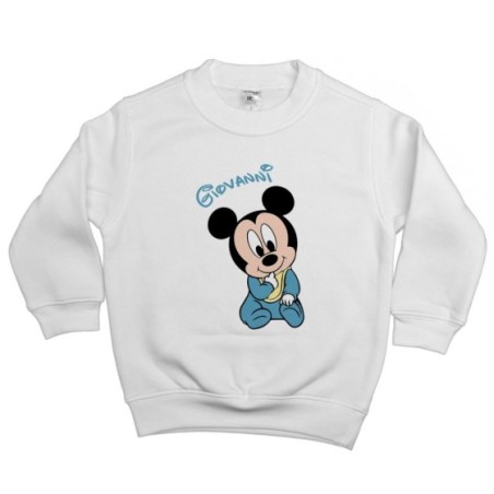 Felpa bambino personalizzata con nome sweet topolino Cartoon
