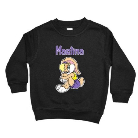 Felpa bambina personalizzata con nome baby lola bunny