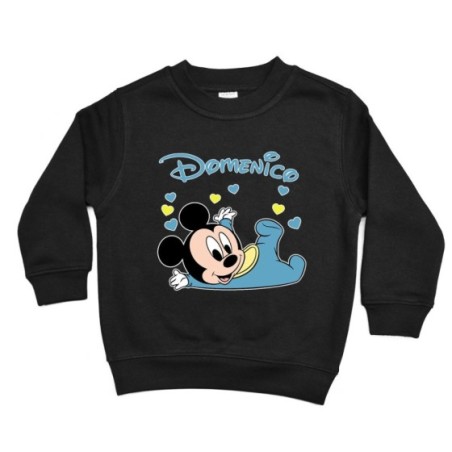 Felpa bambino personalizzata con nome baby topolino