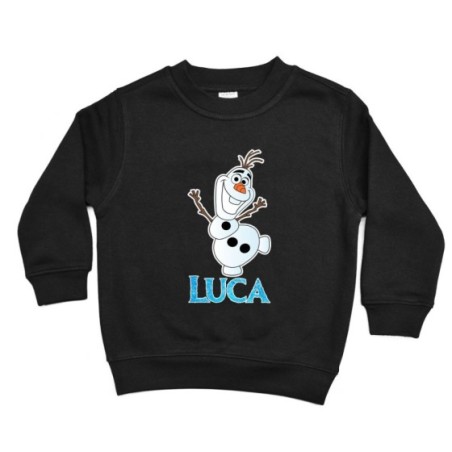 Felpa bambino personalizzata con nome olaf