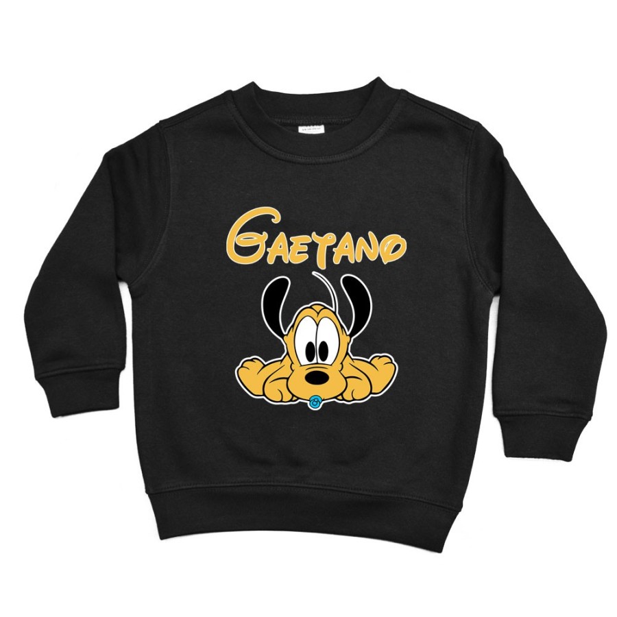 Felpa bambino personalizzata con nome baby pluto Cartoon