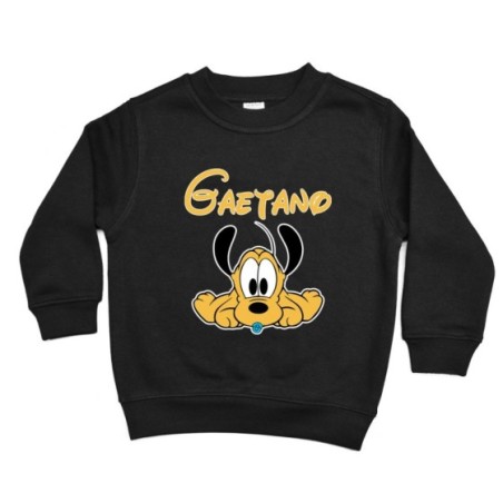 Felpa bambino personalizzata con nome baby pluto Cartoon