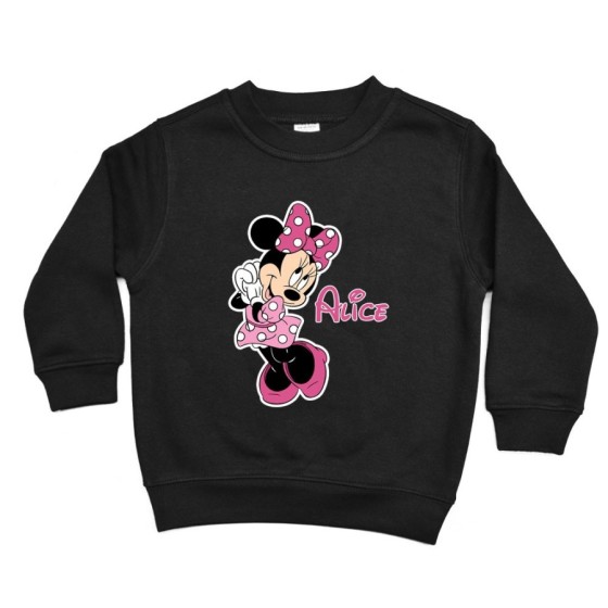 Felpa bambina personalizzata con nome cute minnie Cartoon