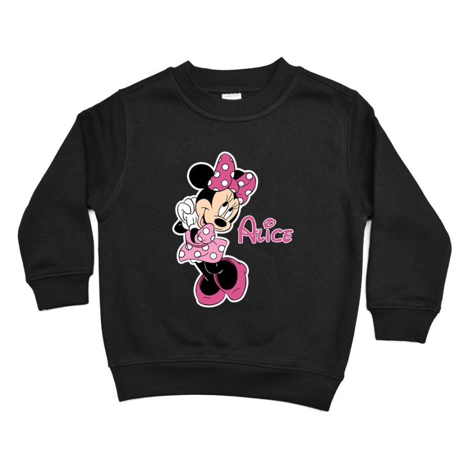 Felpa bambina personalizzata con nome cute minnie Cartoon