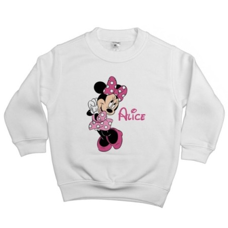 Felpa bambina personalizzata con nome cute minnie Cartoon
