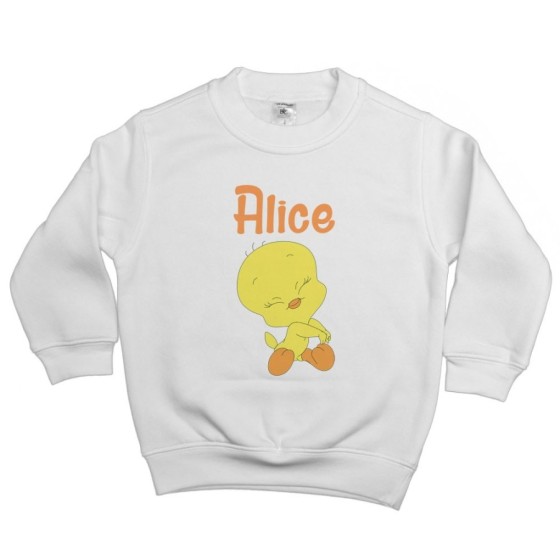 Felpa bambina personalizzata con nome baby titti coccolosa Cartoon