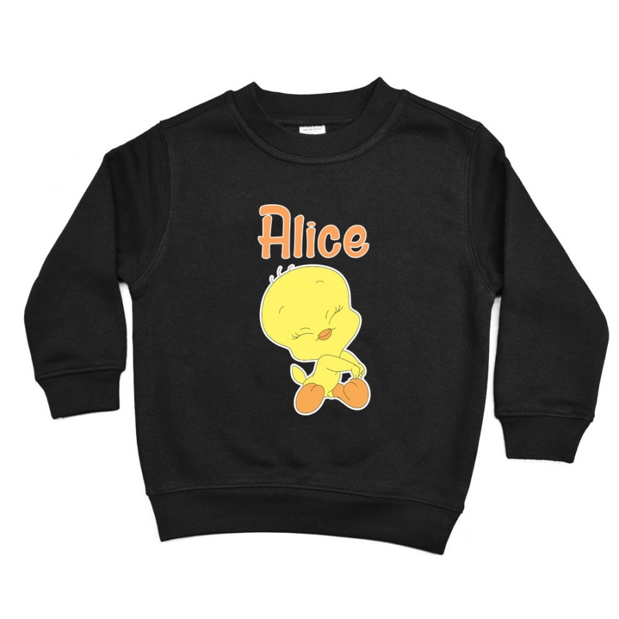 Felpa bambina personalizzata con nome baby titti coccolosa Cartoon
