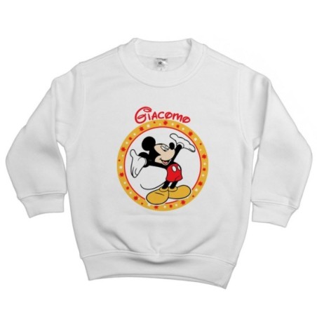Felpa bambino personalizzata con nome topolino