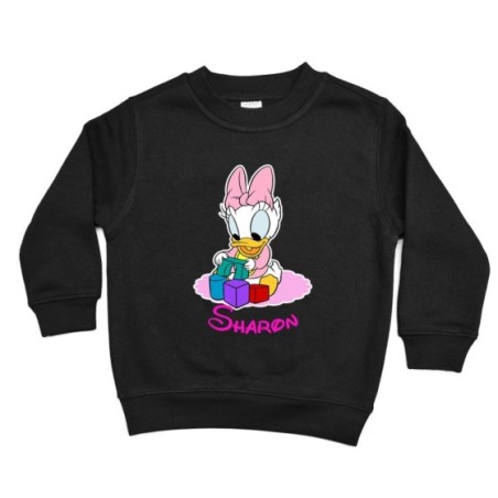 Felpa bambina personalizzata con nome baby paperina
