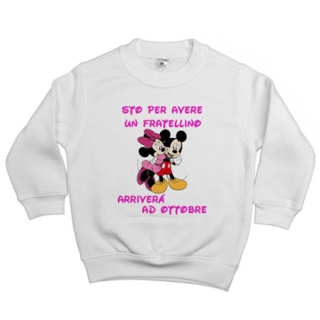 Felpa bambina personalizzata con mese sto per avere un...