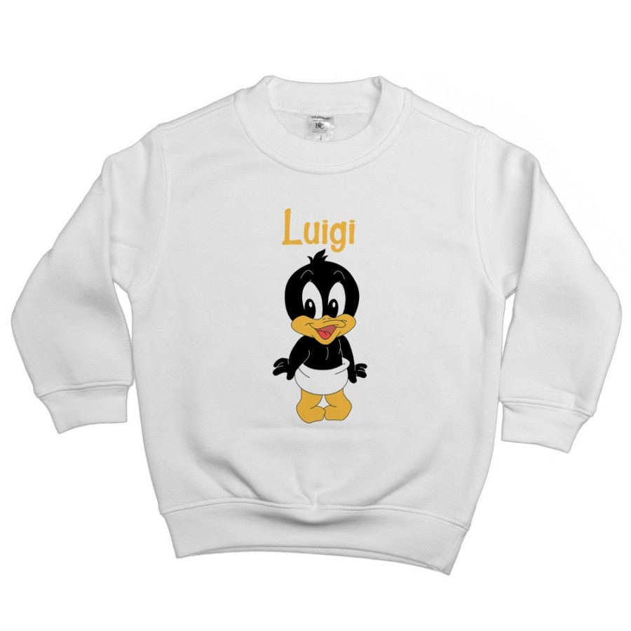 Felpa bambino personalizzata con nome baby duffy Cartoon