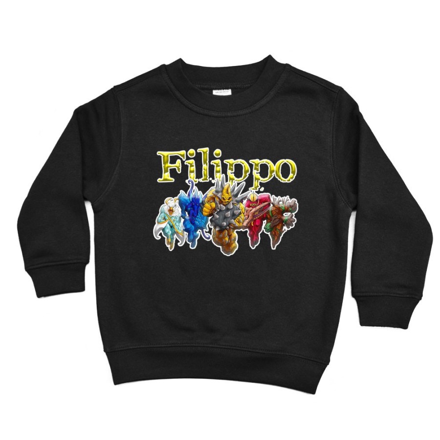 Felpa bambino personalizzata con nome gormiti Cartoon