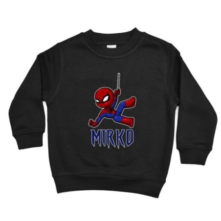 Felpa bambino personalizzata con nome baby spiderman