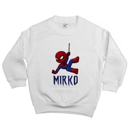 Felpa bambino personalizzata con nome baby spiderman Cartoon