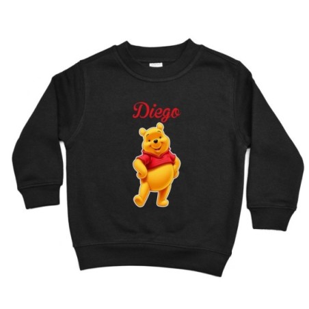 Felpa bambino personalizzata con nome winnie the pooh