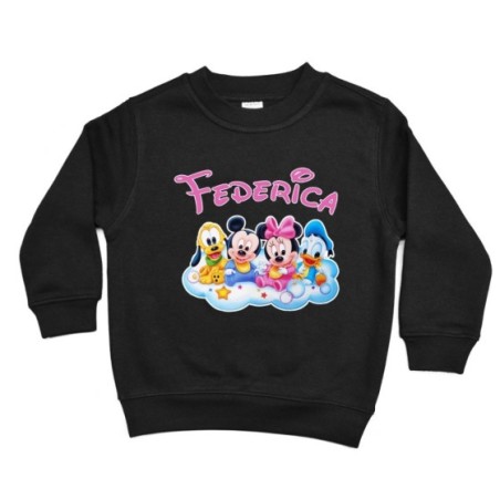 Felpa bambino personalizzata con nome baby disney family