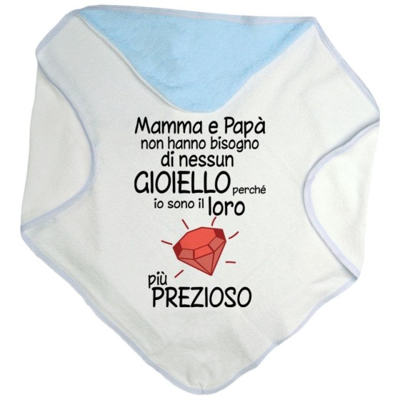 Accappatoio mamma papà non hanno bisogno di nessun gioiello perchè sono il suo diamante più prezioso Per la famiglia