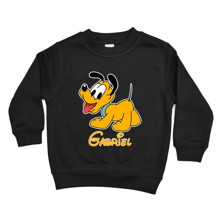 Felpa bambino personalizzata con nome baby pluto Cartoon