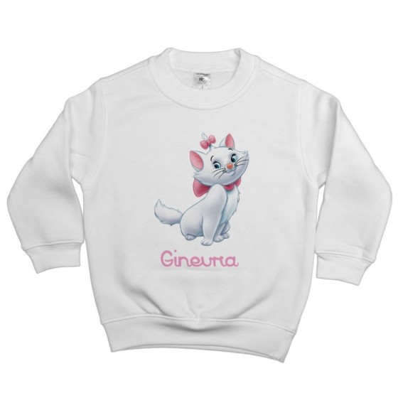 Felpa bambina personalizzata con nome minou Cartoon