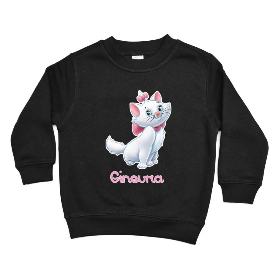 Felpa bambina personalizzata con nome minou Cartoon