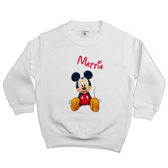 Felpa bambino personalizzata con nome cute topolino Cartoon