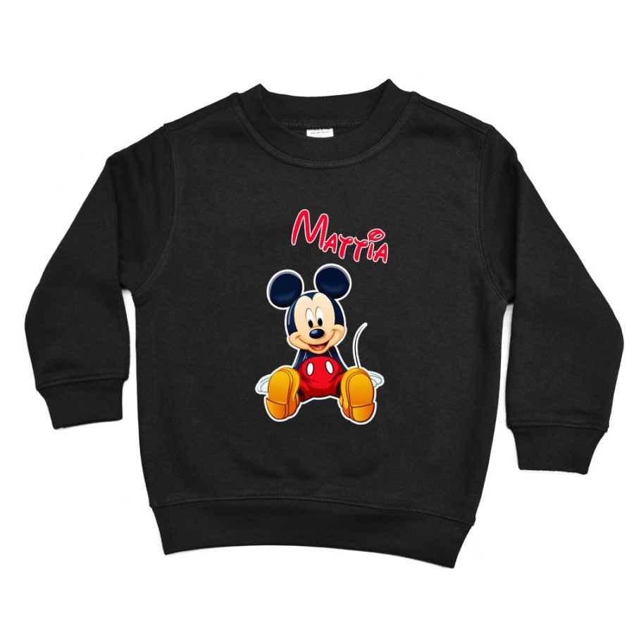 Felpa bambino personalizzata con nome cute topolino Cartoon