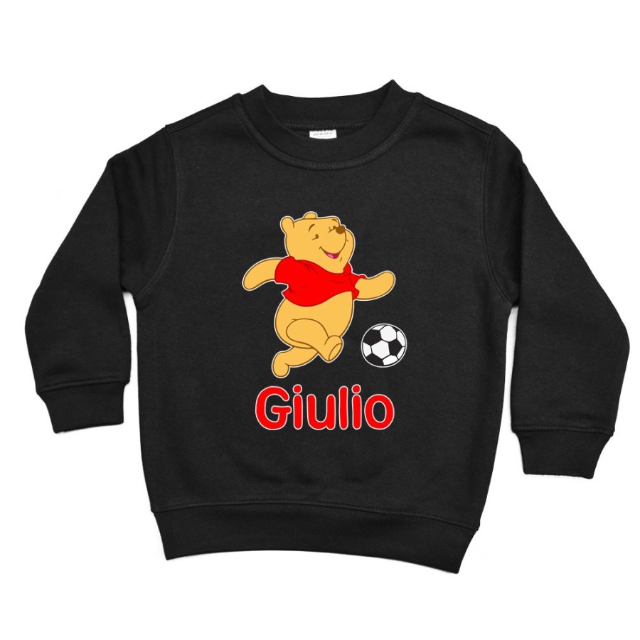 Felpa bambino personalizzata con nome winnie con il pallone Cartoon