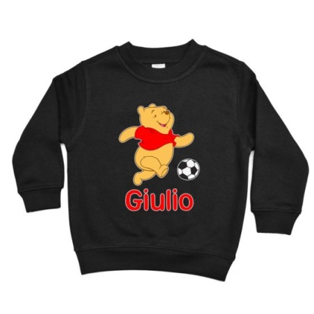 Felpa bambino personalizzata con nome winnie con il pallone Cartoon
