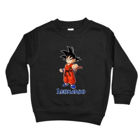 Felpa bambino personalizzata con nome goku Cartoon