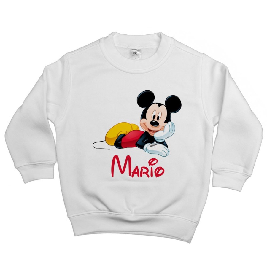 Felpa bambino personalizzata con nome mouse Cartoon