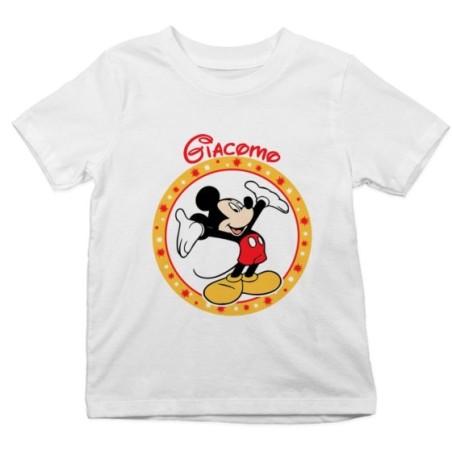 T-shirt bambino personalizzata con nome topolino