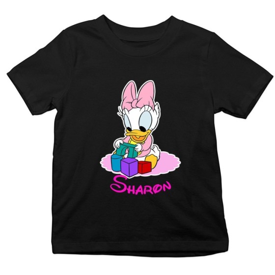 T-shirt bambina personalizzata con nome baby paperina Cartoon