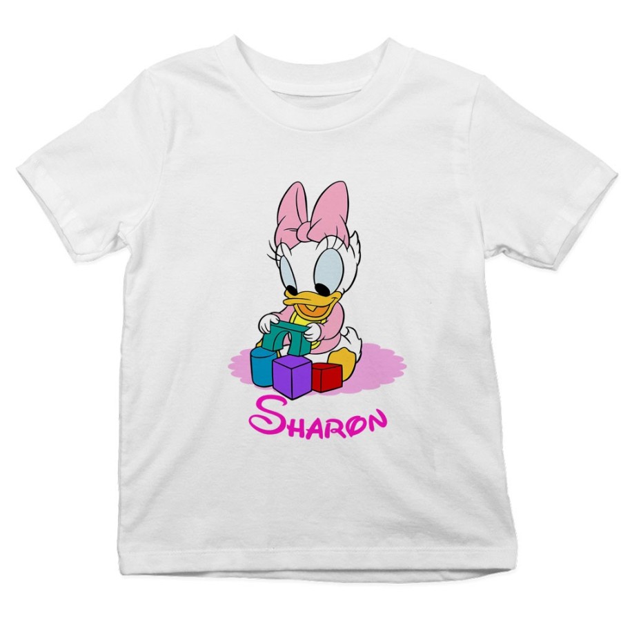 T-shirt bambina personalizzata con nome baby paperina Cartoon