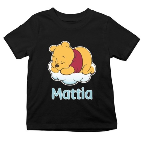 T-shirt bambino personalizzata con nome sleeping winnie