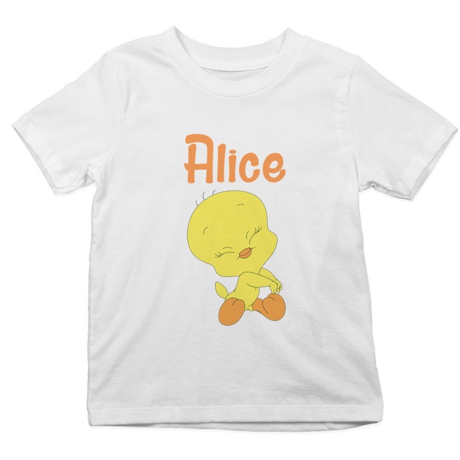 T-shirt bambina personalizzata con nome baby titti coccolosa Cartoon
