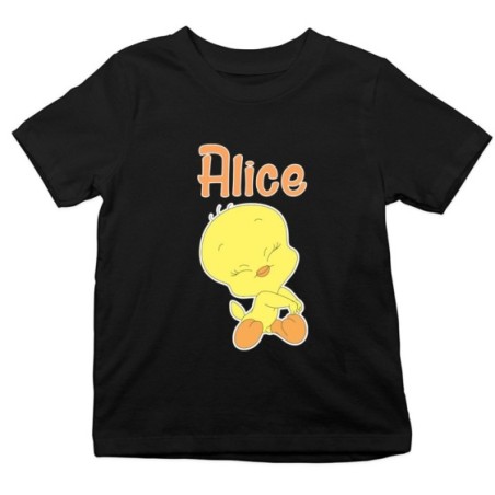 T-shirt bambina personalizzata con nome baby titti coccolosa Cartoon