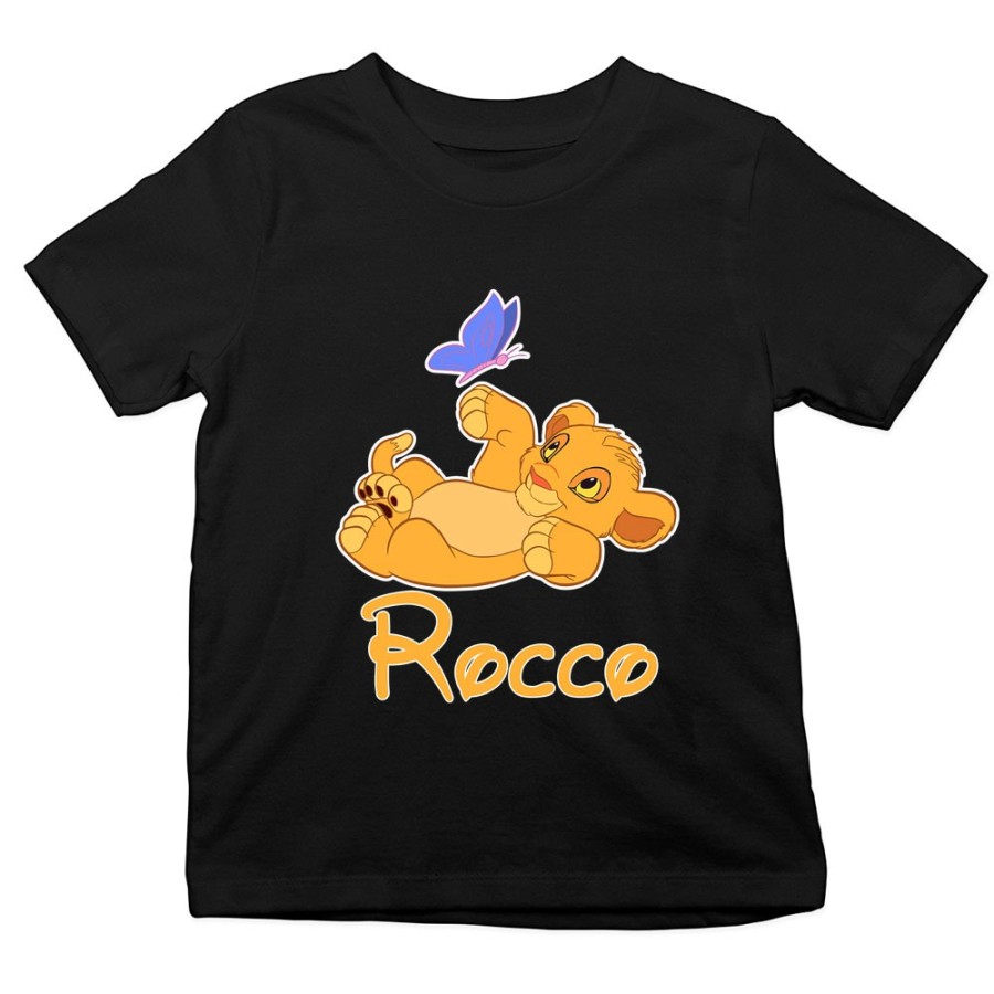 T-shirt bambino personalizzata con nome simba Cartoon