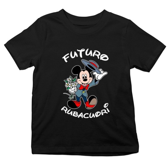 T-shirt bambino futuro rubacuori con topolino Cartoon
