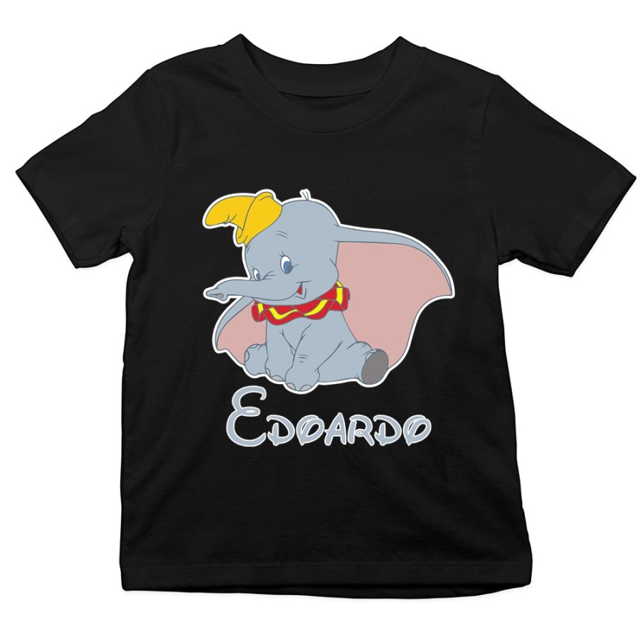 T-shirt bambino personalizzata con nome dumbo Cartoon