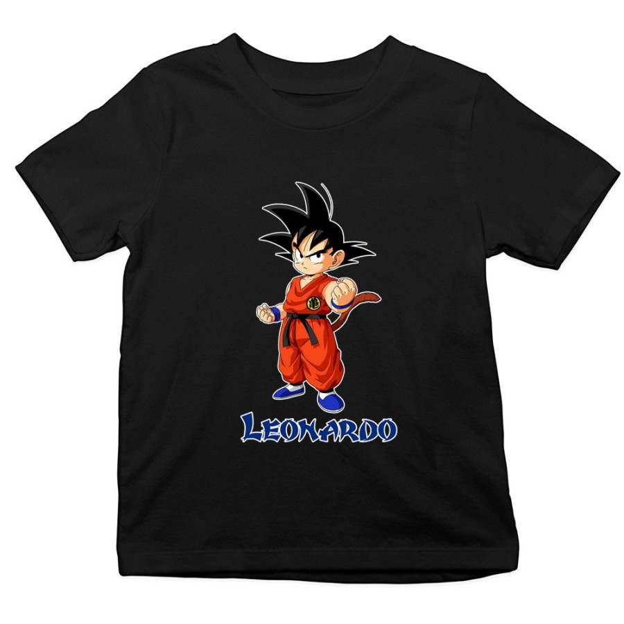 T-shirt bambino personalizzata con nome goku Cartoon