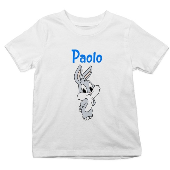 T-shirt bambino personalizzata con nome bugs bunny - lola bunny Cartoon