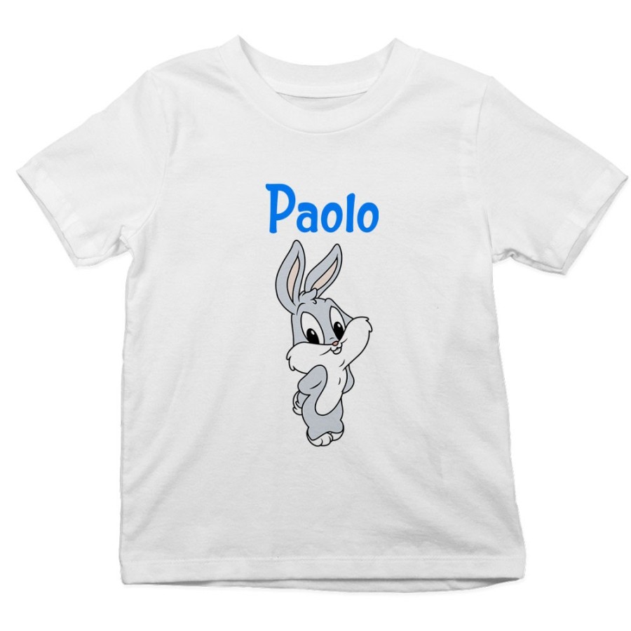 T-shirt bambino personalizzata con nome bugs bunny - lola bunny Cartoon
