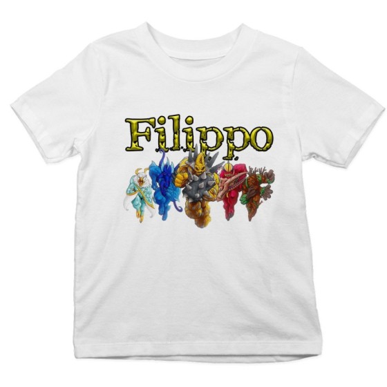 T-shirt bambino personalizzata con nome gormiti Cartoon