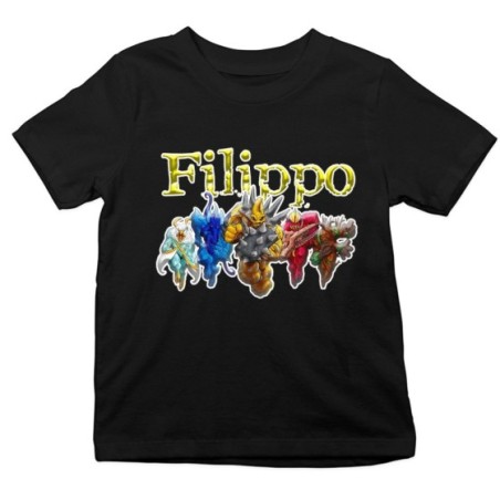 T-shirt bambino personalizzata con nome gormiti Cartoon